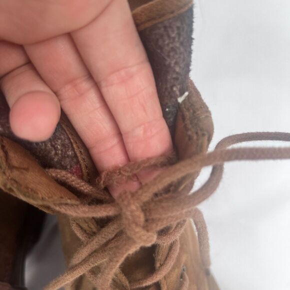 American Eagle Brown Lace Up Plaid Contrast Ankle Bootie Size 8 - Picture 10 of 10